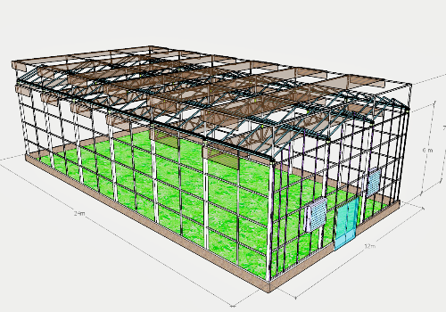 玻璃連棟溫室大棚結(jié)構(gòu)圖設(shè)計(jì)